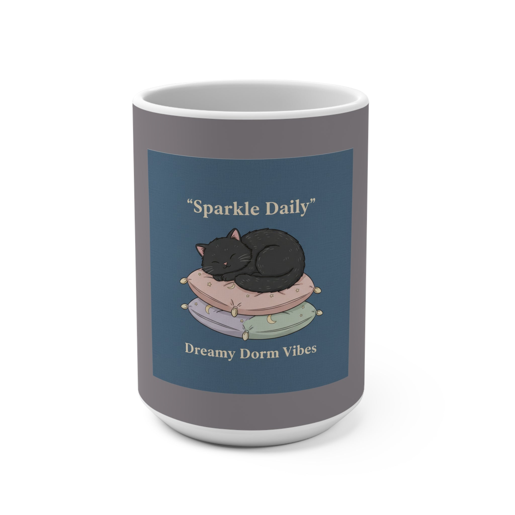 Black Cat Mug 15oz – Sparkle Daily Dreamy Dorm Vibes