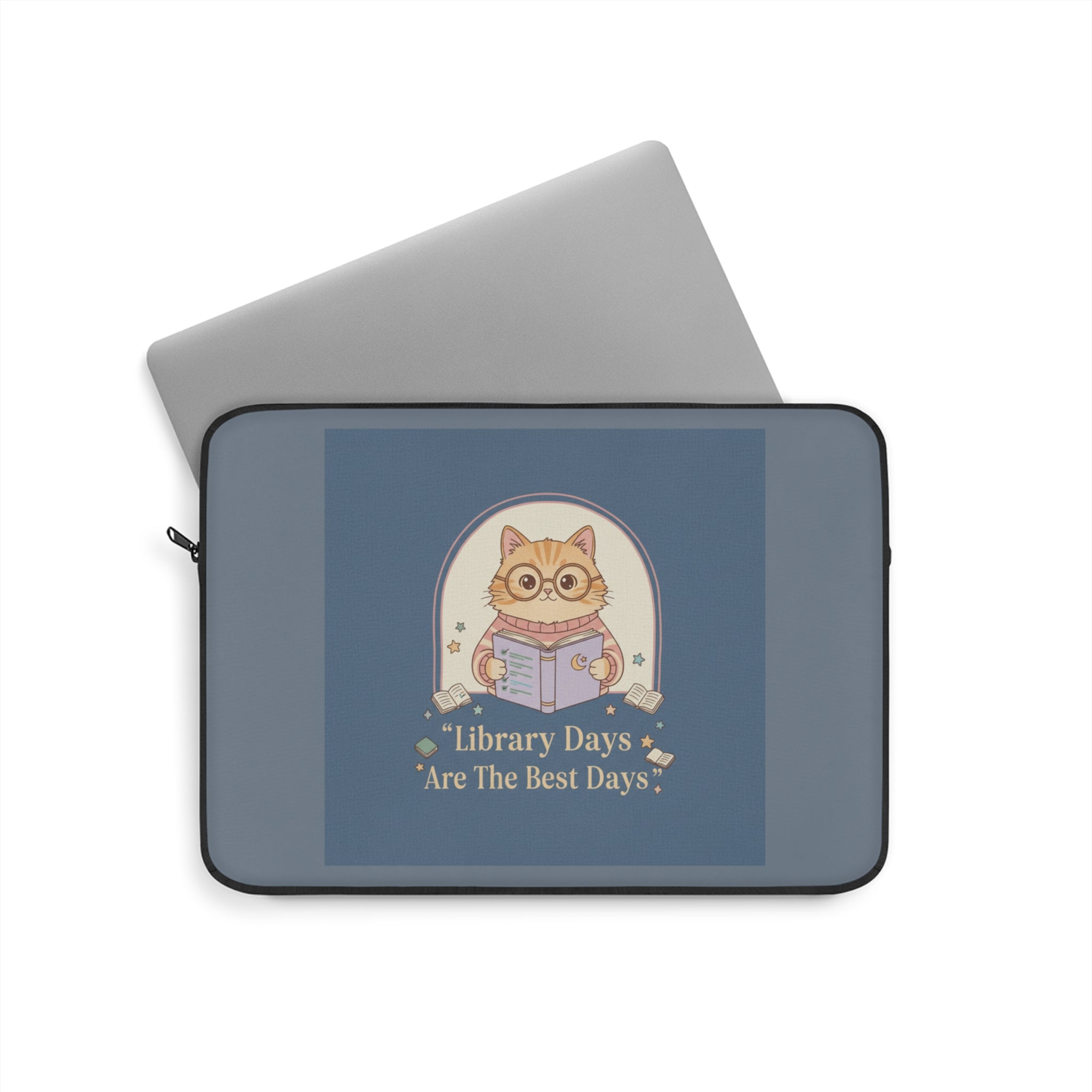Cat Laptop Sleeve – Library Days Are the Best Days