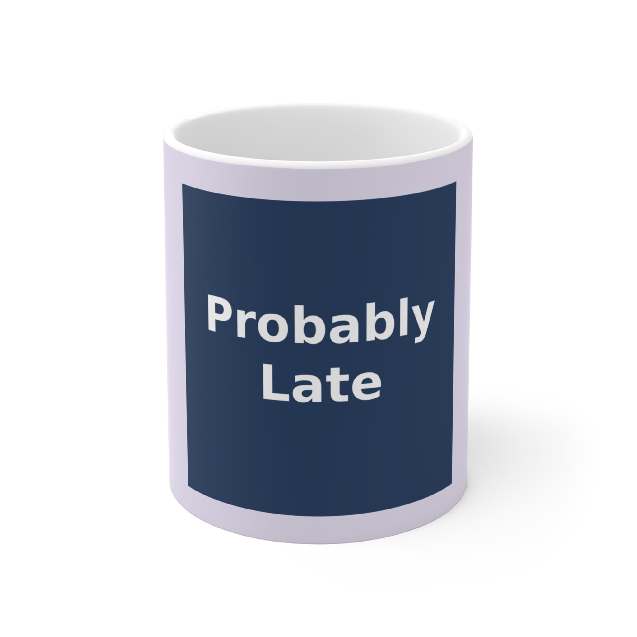 "Probably Late" Black Cat Mug | Trendy Gift for Her | Drinkware | KayKay Classics