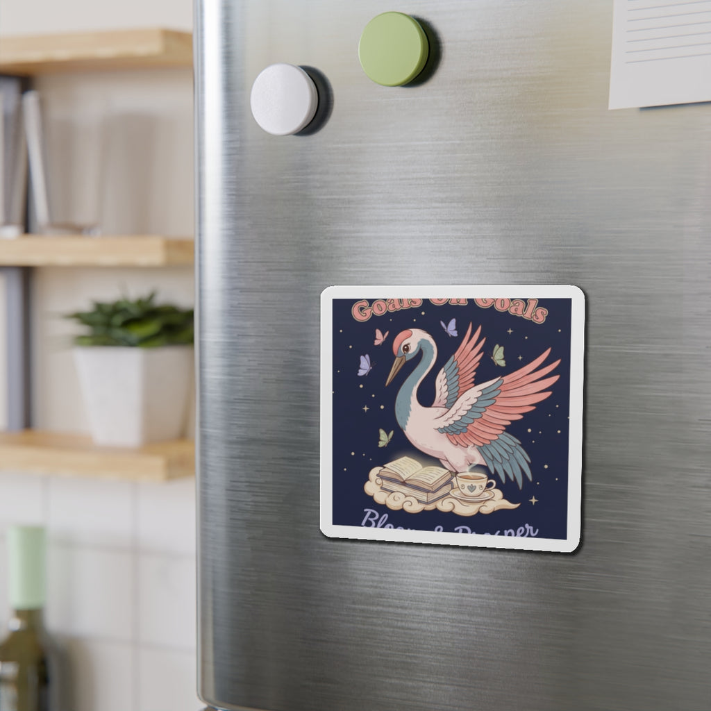 Crane Die-Cut Magnet – Goals on Goals Bloom Prosper