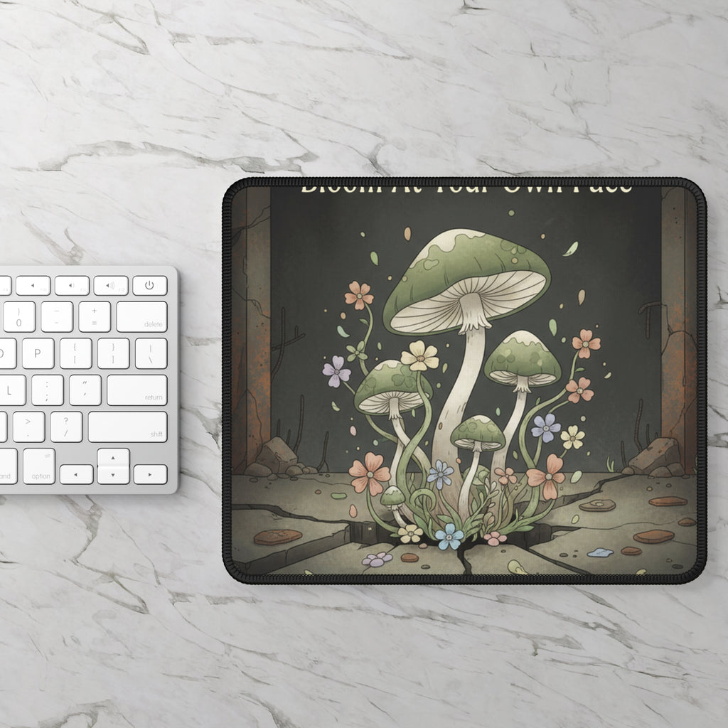 Black Cat Mouse Pad – Bloom at Your Own Pace