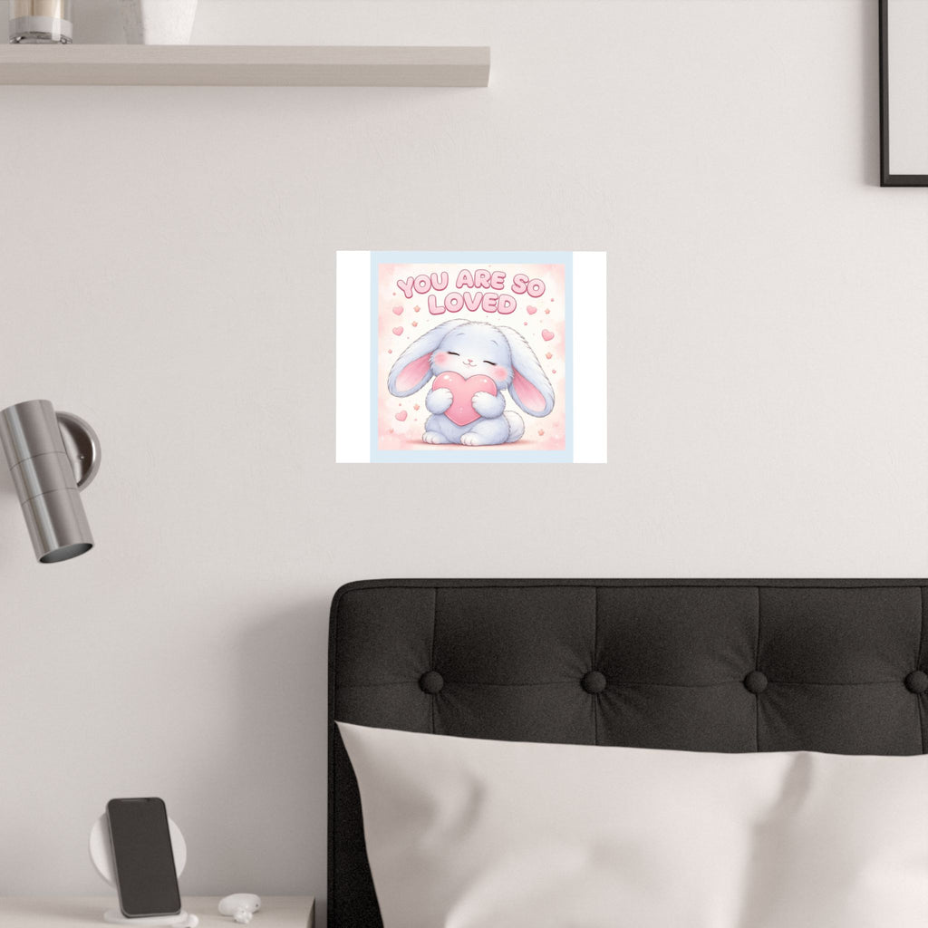 "YOU ARE SO LOVED" Black Cat Poster | College Girl Gift | Fashion | KayKay Classics