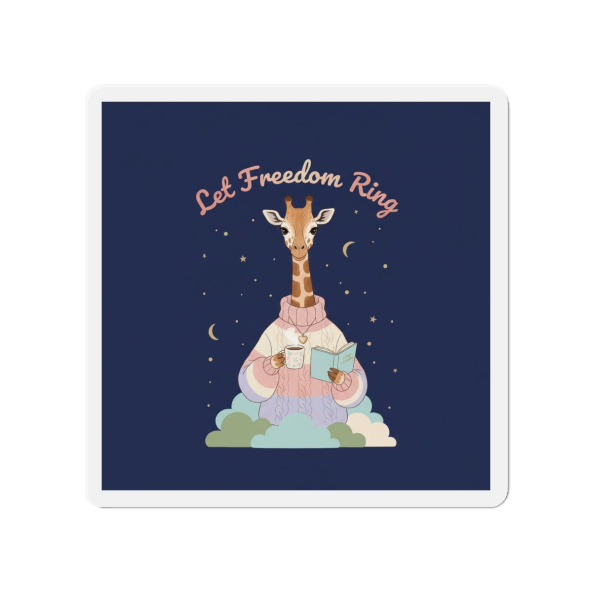Giraffe Die-Cut Magnet – Let Freedom Ring