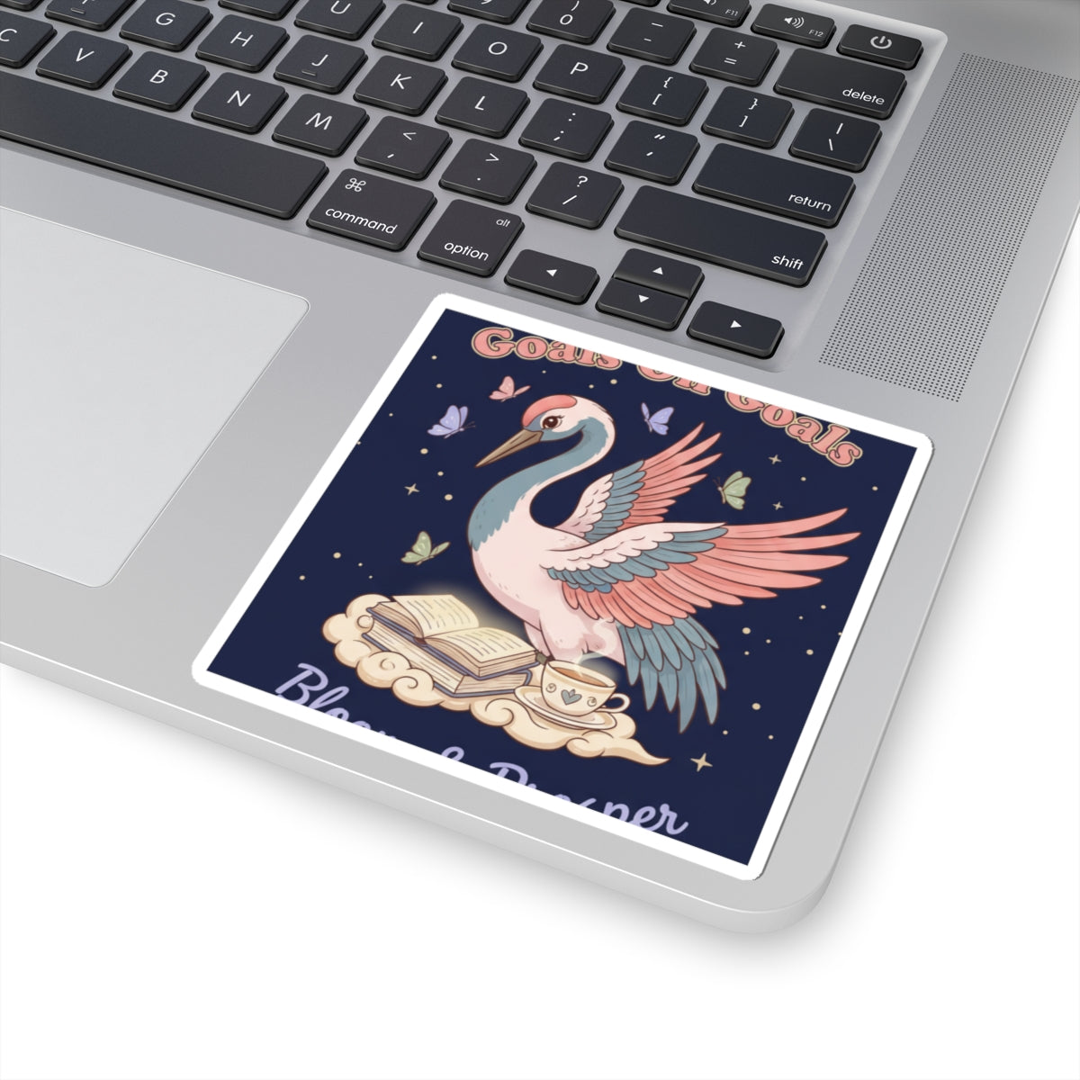 Crane Kiss-Cut Sticker – Goals on Goals Bloom Prosper