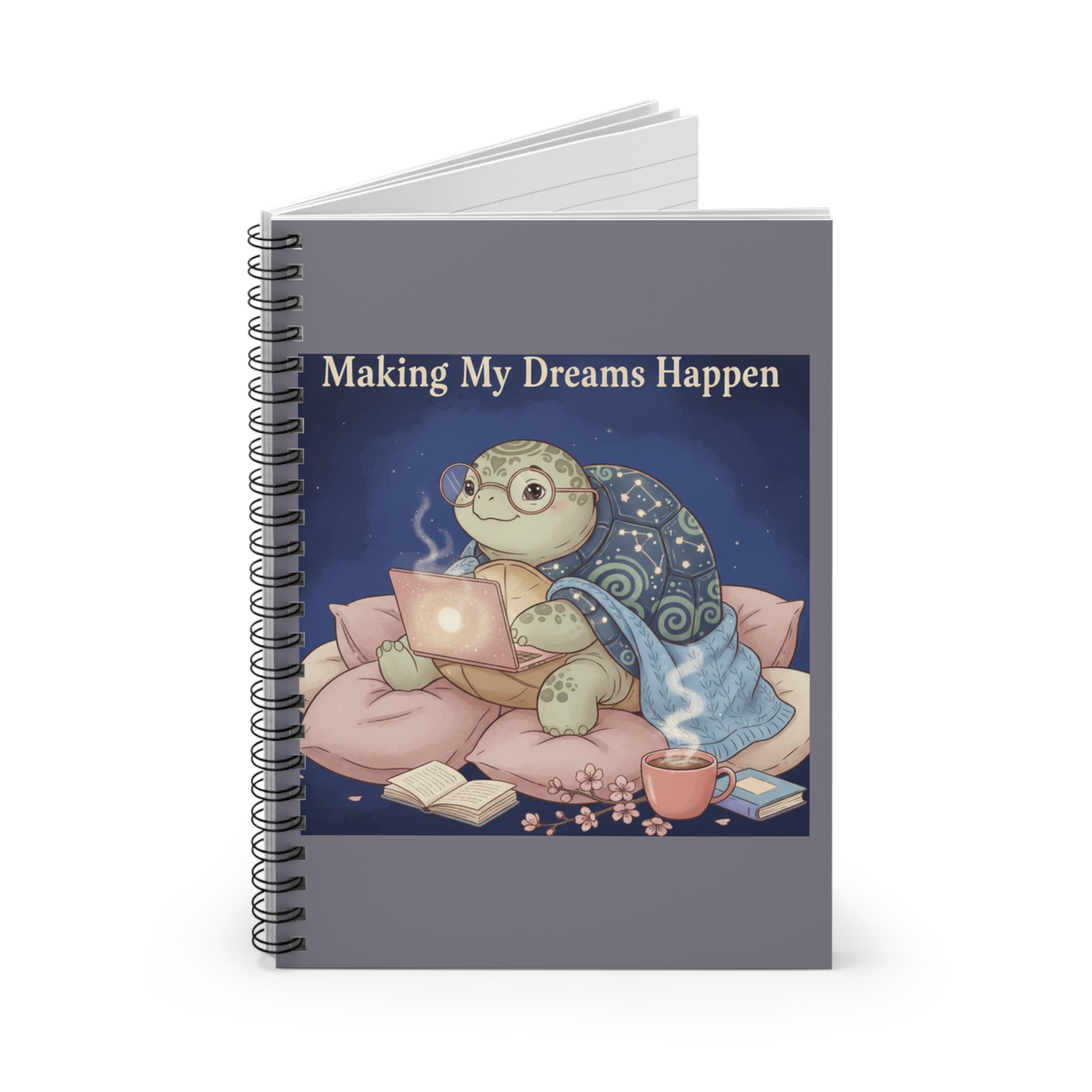 Turtle Spiral Notebook – Making My Dreams Happen