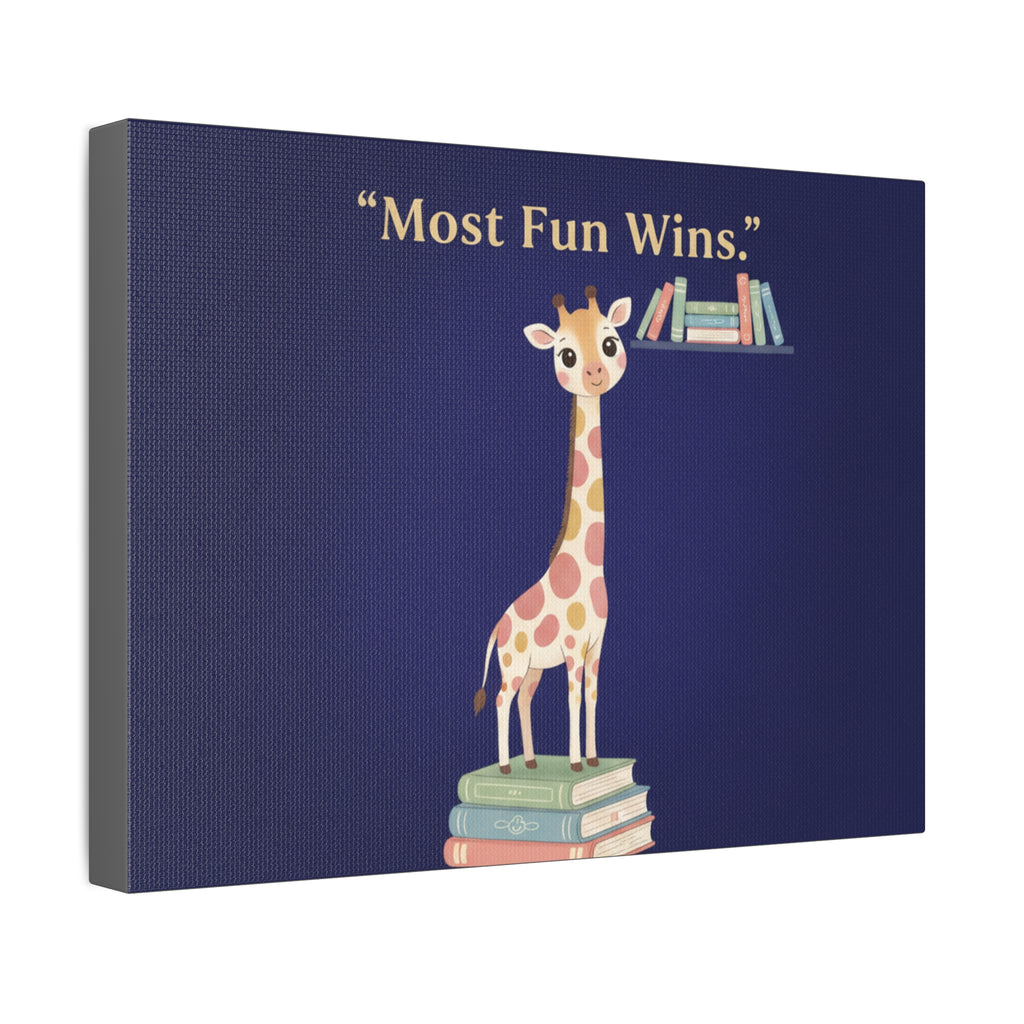 Giraffe Canvas Print – Most Fun Wins
