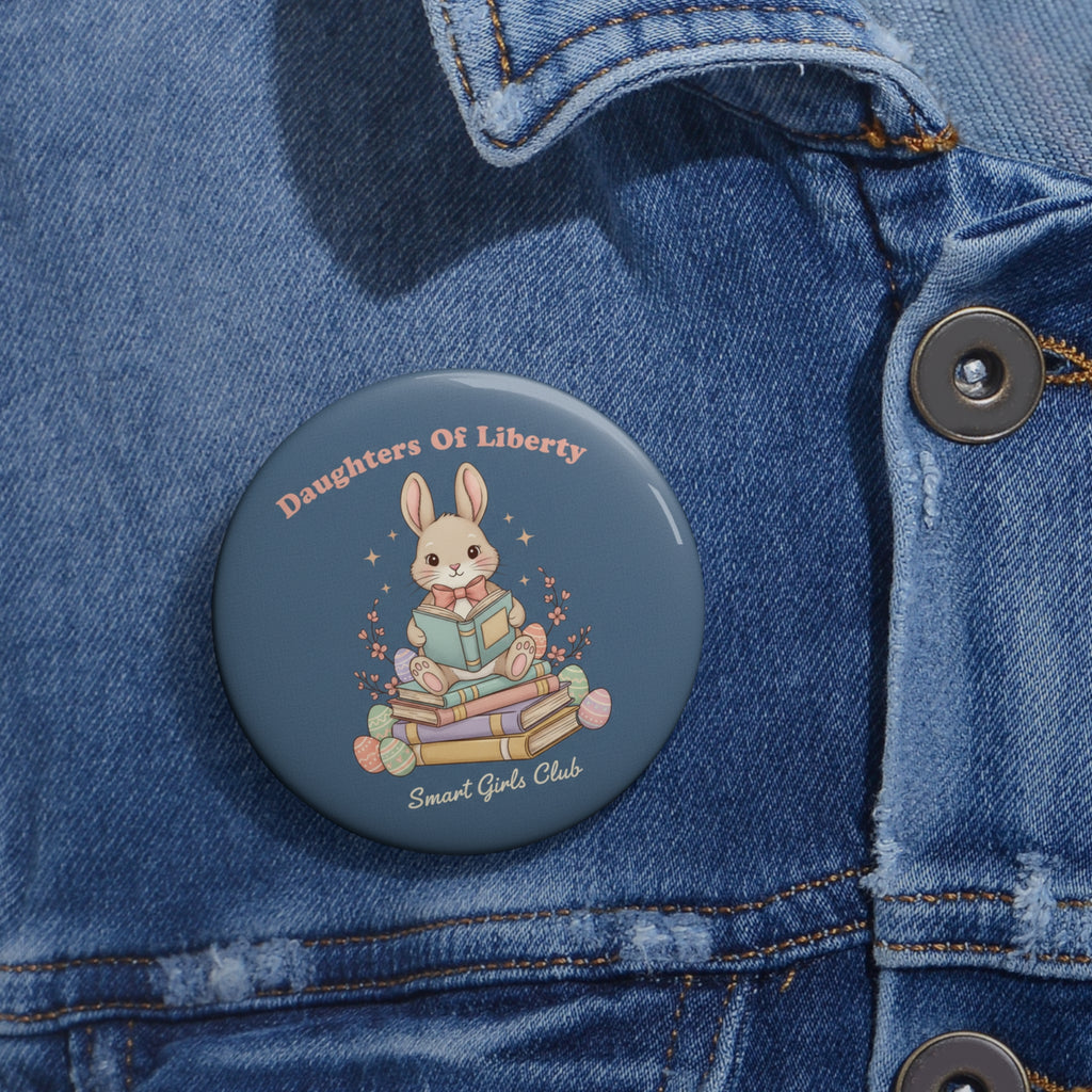 Bunny Pin Button – Daughters of Liberty Smart Girls Club