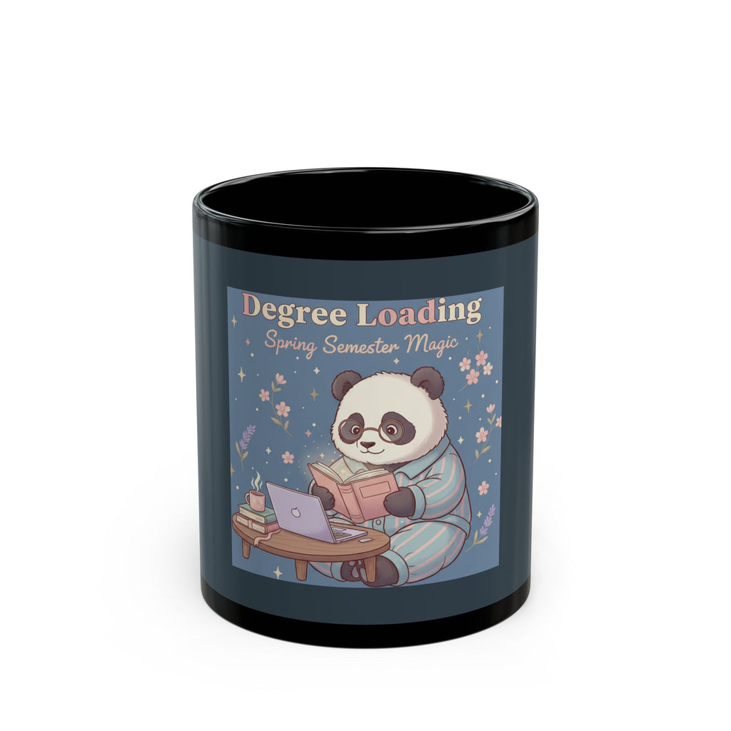 Panda Black Mug 11oz – Degree Loading Spring Semester Magic