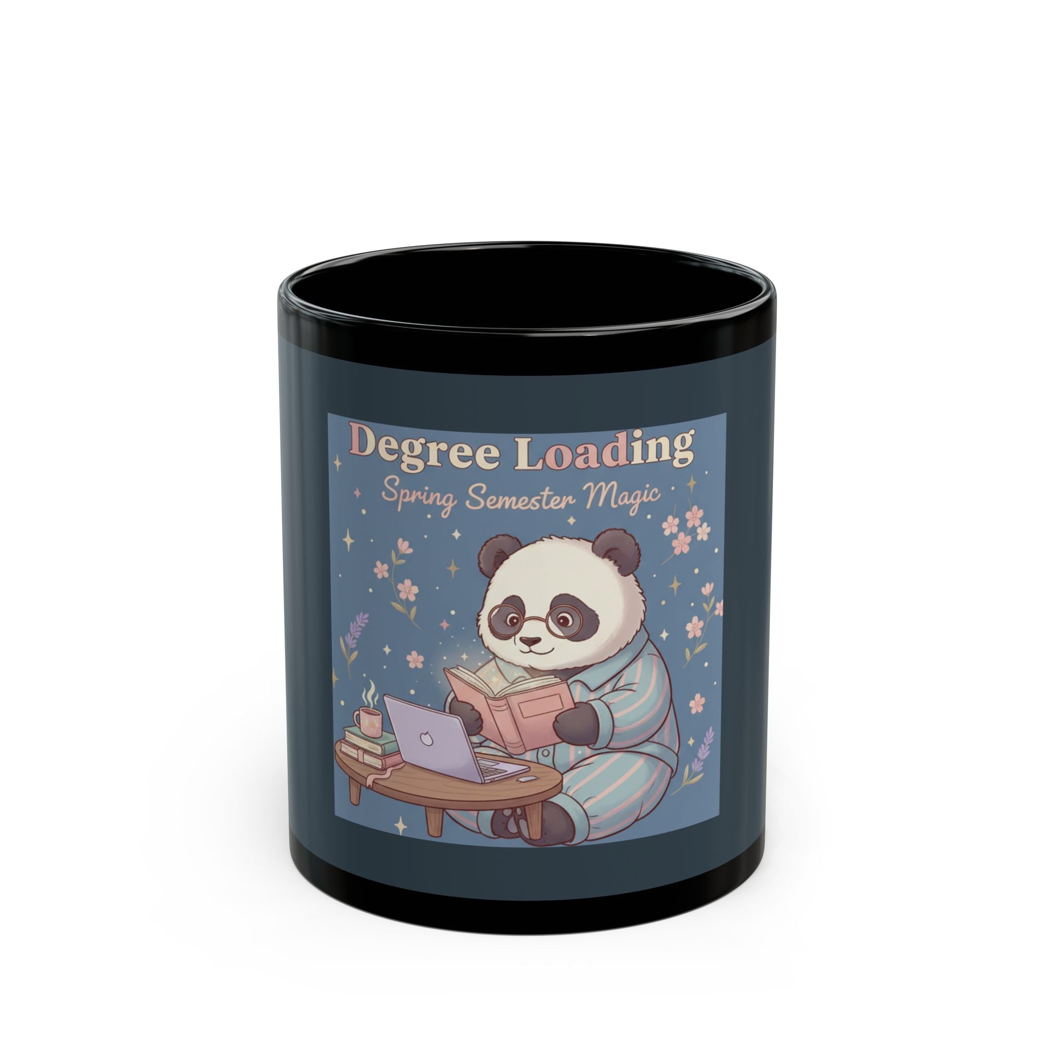 Panda Black Mug 11oz – Degree Loading Spring Semester Magic