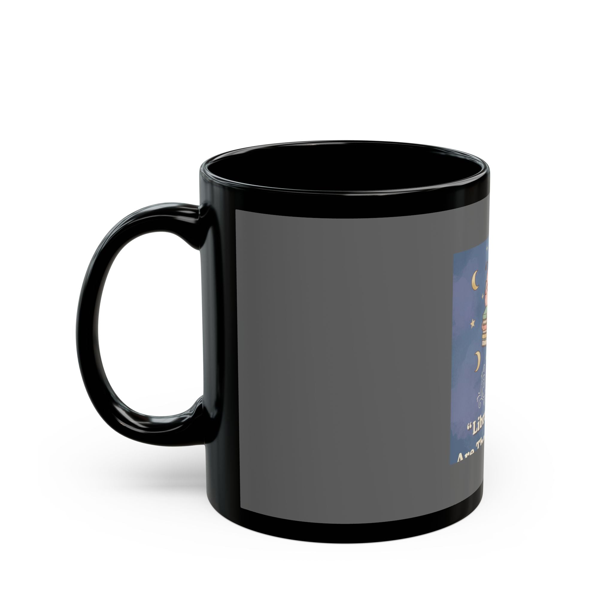 Bee Black Mug 11oz – Library Days Are the Best Days