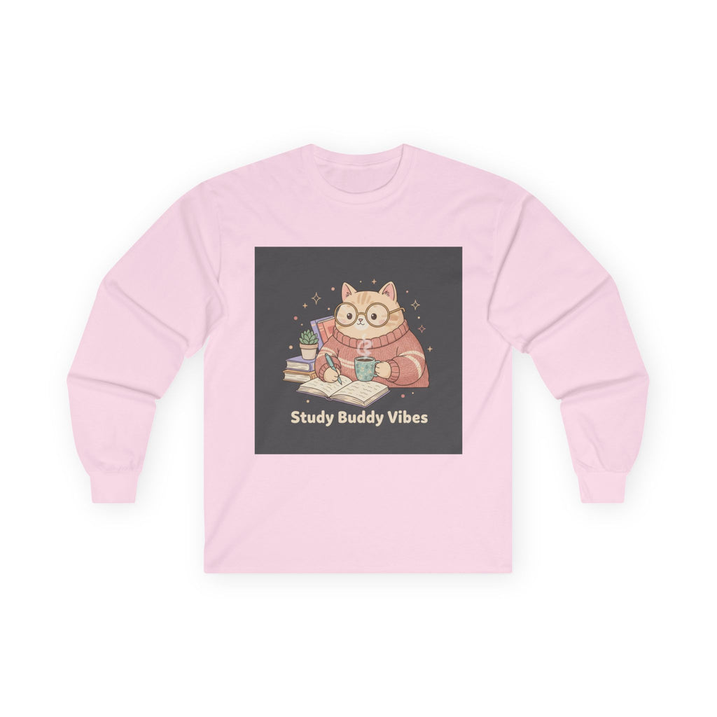 Cat Long Sleeve Tee – Study Buddy Vibes