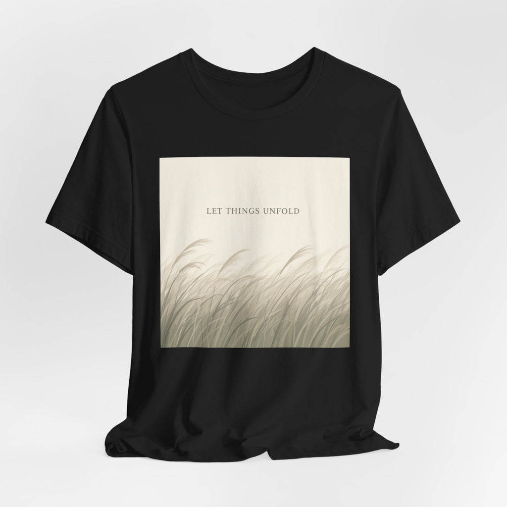 "LET THINGS UNFOLD" Black Cat Women Tee | College Girl Gift | Fashion | KayKay Classics
