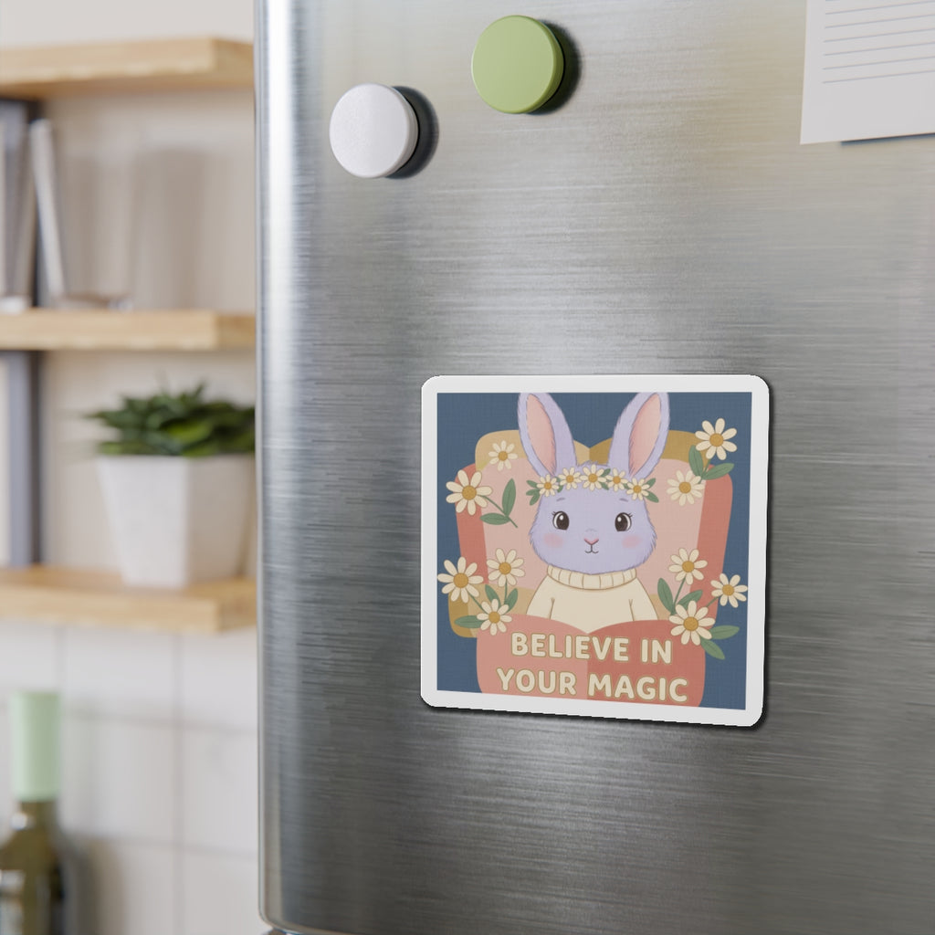 Bunny Die-Cut Magnet – Believe in Your Magic