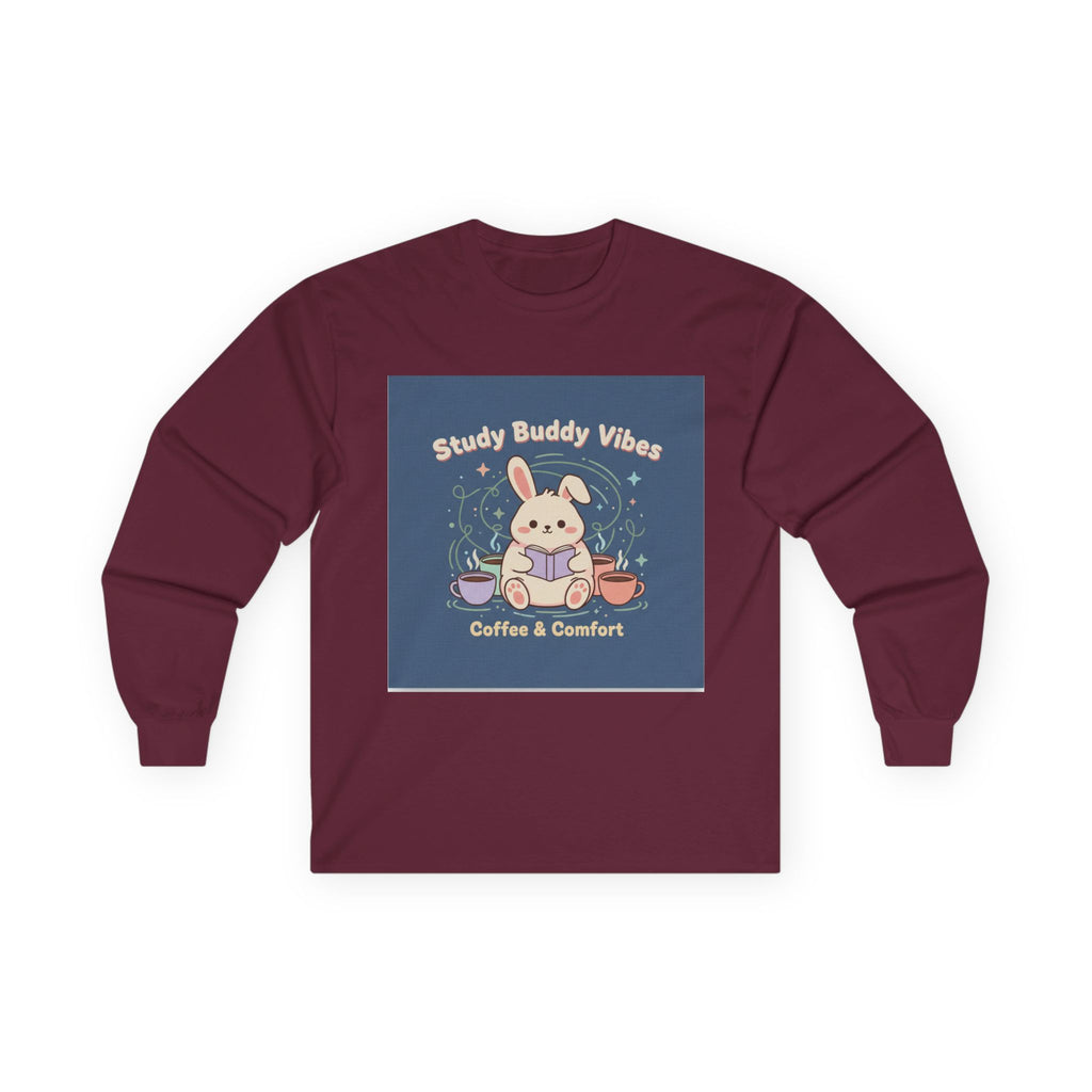 Bunny Long Sleeve Tee – Study Buddy Vibes Coffee Comfort
