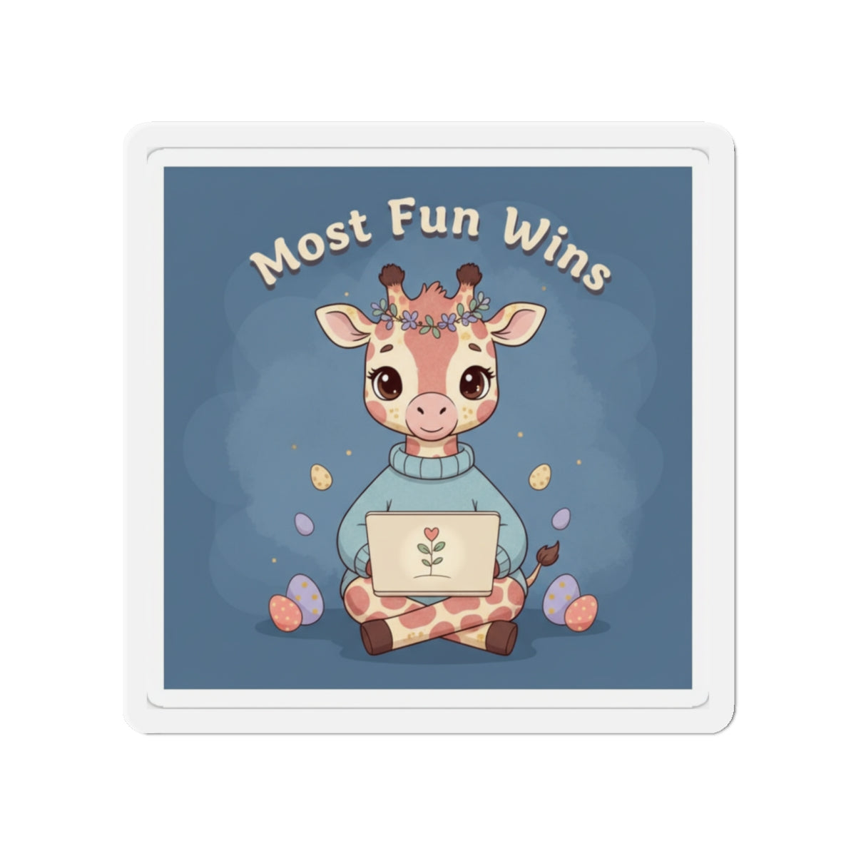 Giraffe Die-Cut Magnet – Most Fun Wins