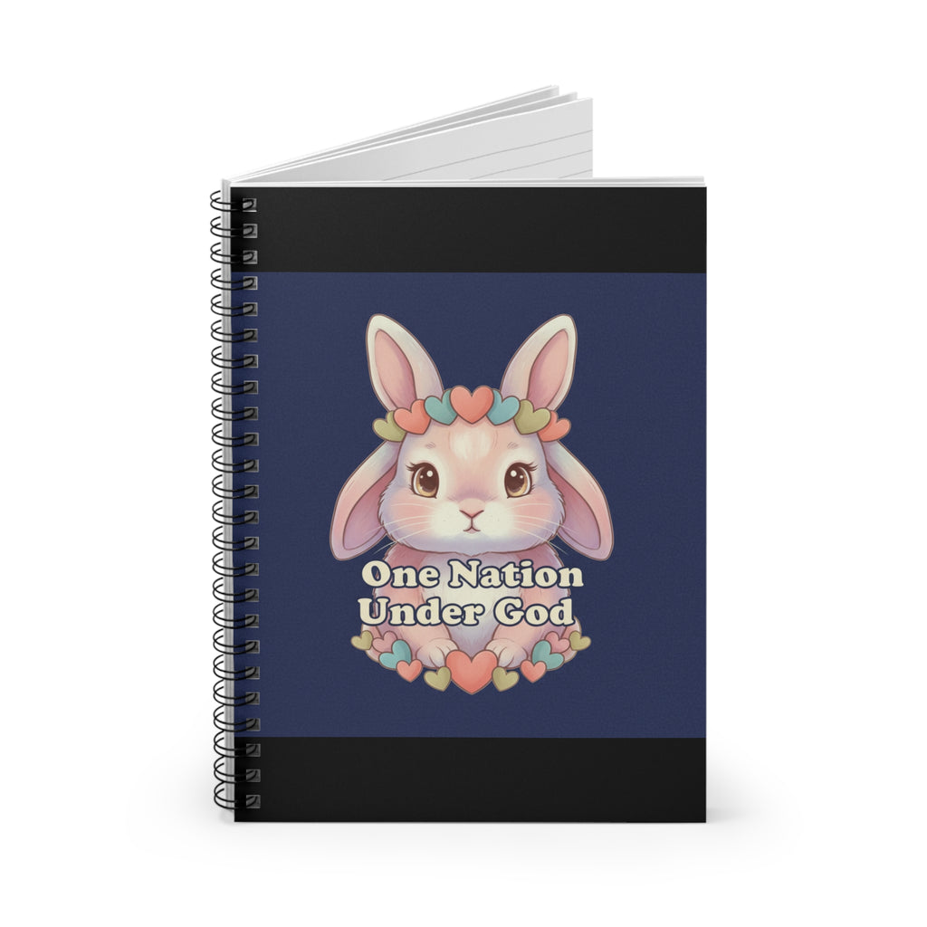Bunny Spiral Notebook – One Nation Under God