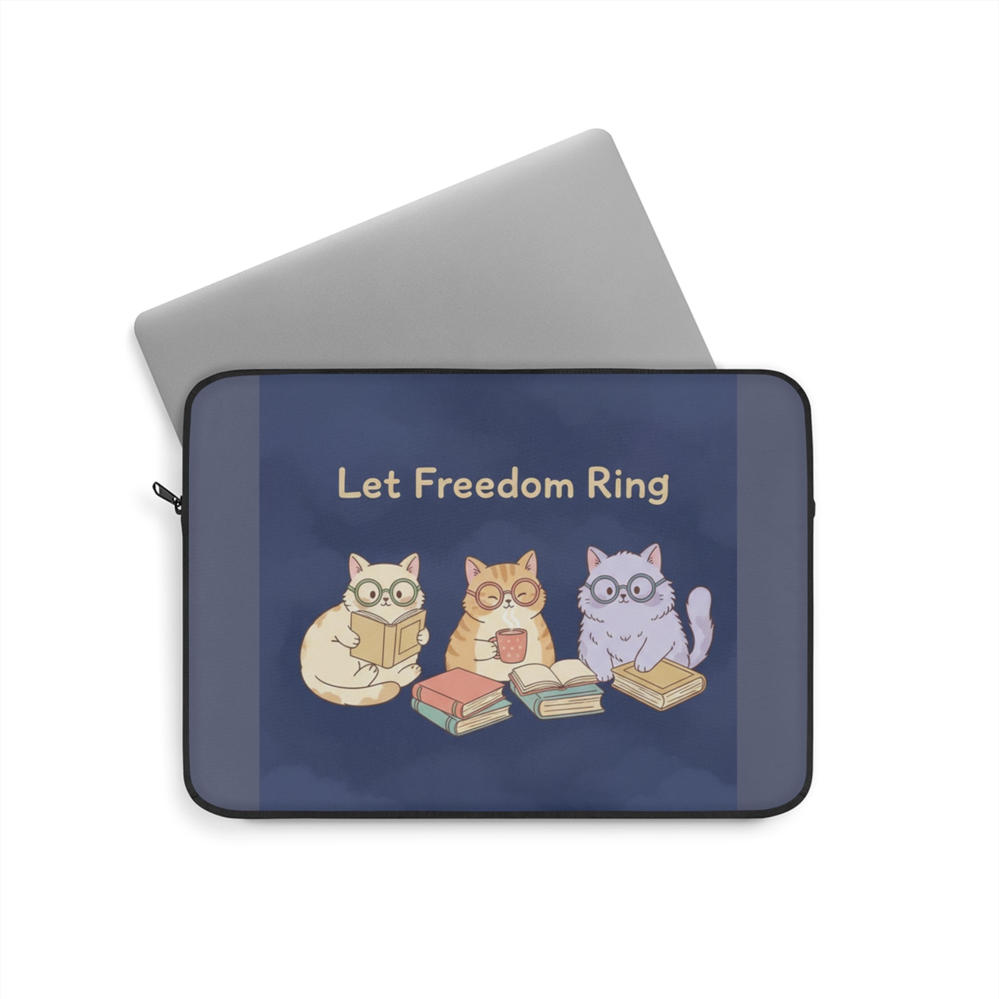 Cats With Glasses Laptop Sleeve – Let Freedom Ring