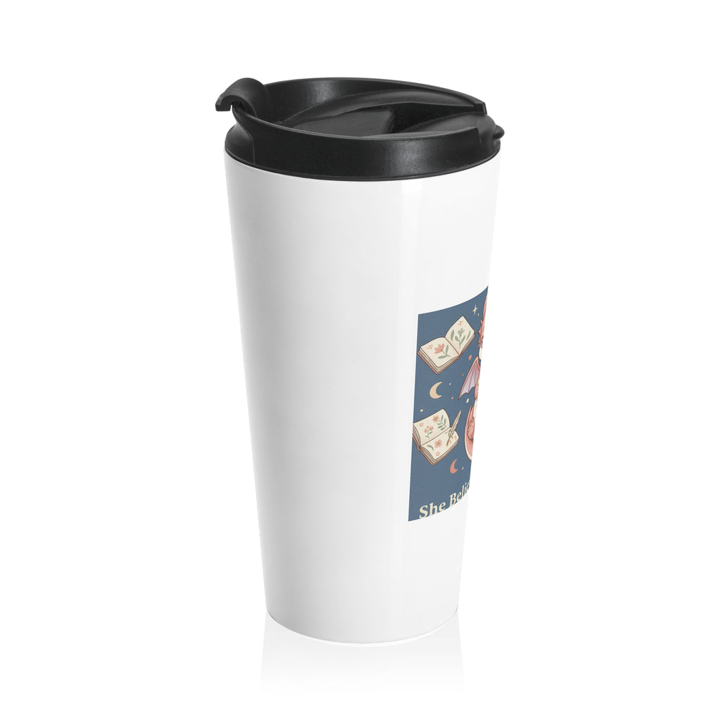 Dragon Travel Mug – She Believed She Could