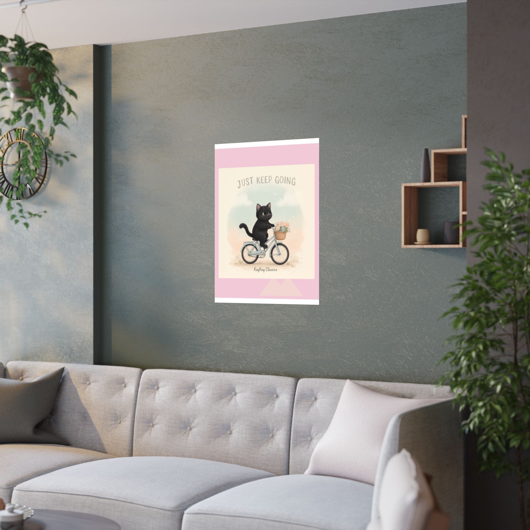 "Design" Black Cat Poster | College Girl Gift | Fashion | KayKay Classics
