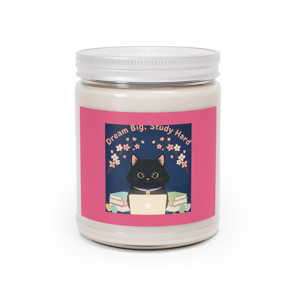 Black Cat Scented Candle – Dream Big Study Hard