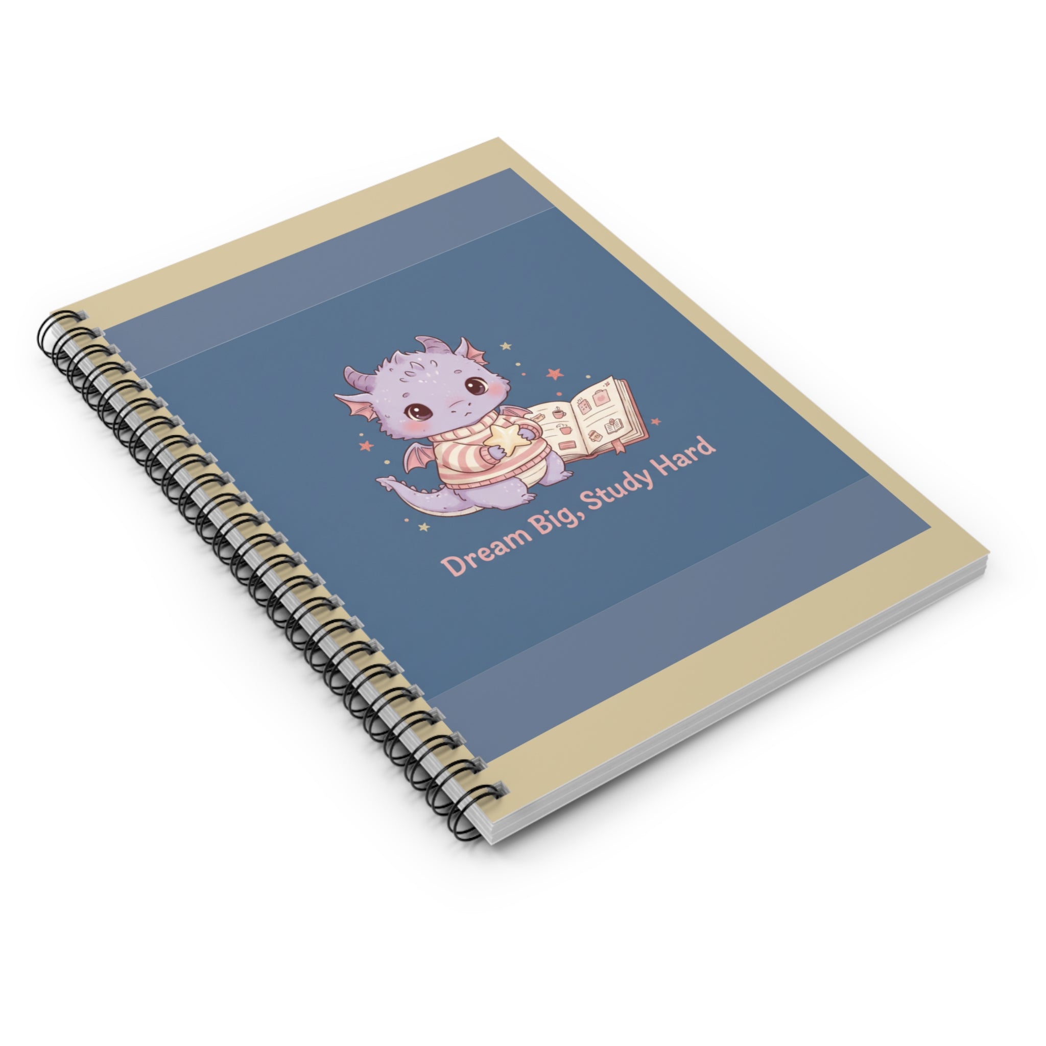 Dragon Spiral Notebook – Dream Big Study Hard