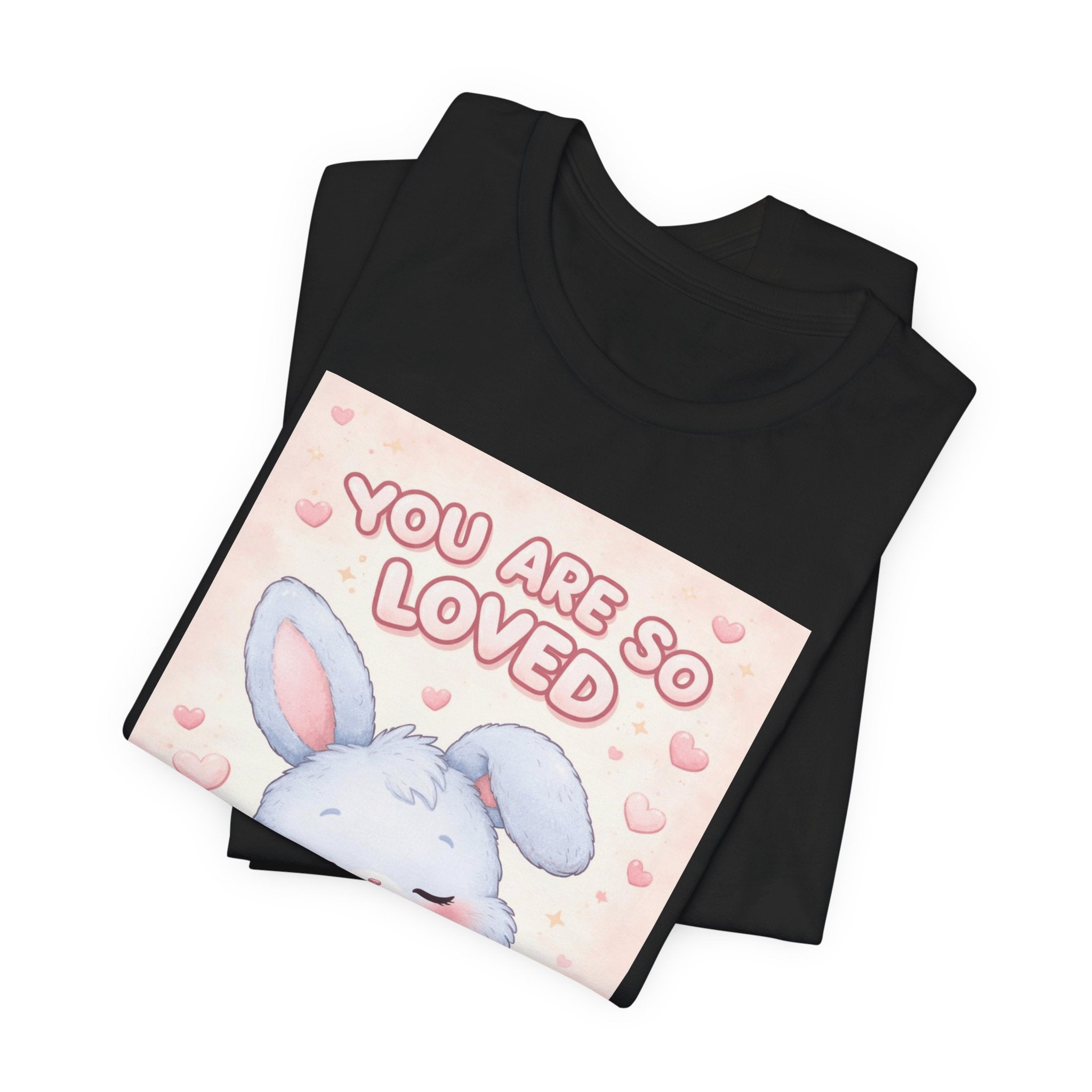 "YOU ARE SO LOVED" Black Cat Women Tee | College Girl Gift | Fashion | KayKay Classics