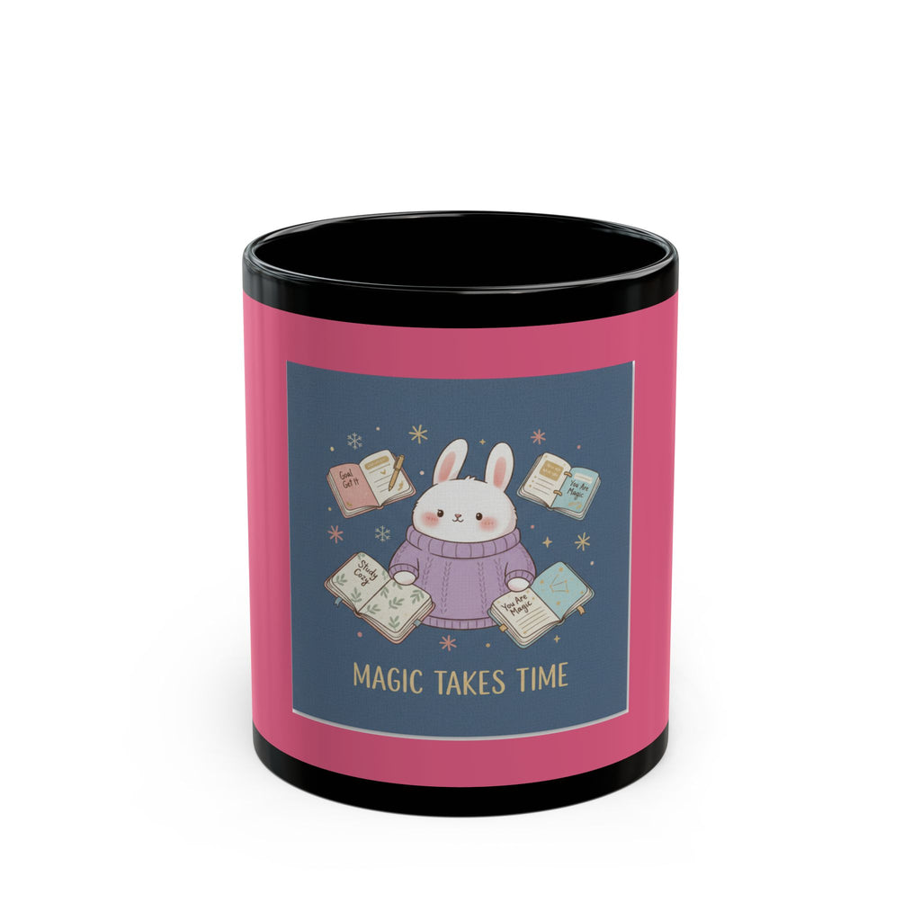 Bunny Black Mug 11oz – Be Gentle With Yourself