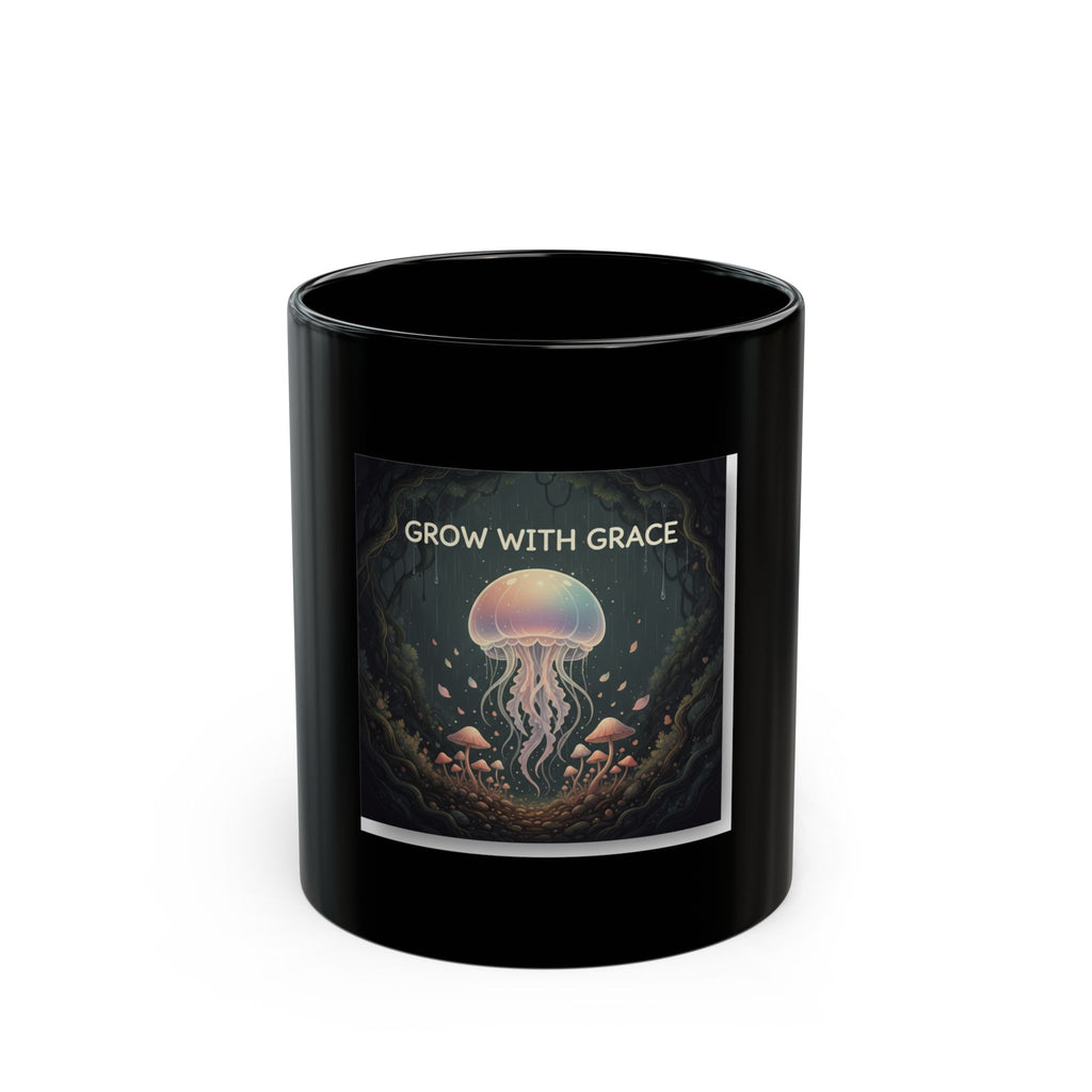 Kawaii Jellyfish Black Mug 11oz – Grow With Grace