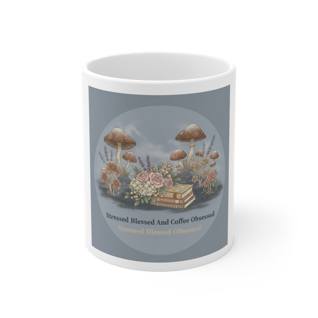 Stressed Blessed And Coffee Obsessed Mug 11oz