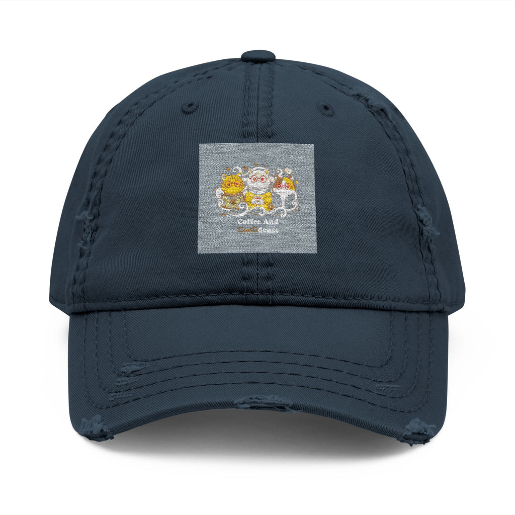 Cats With Glasses Dad Hat – Coffee and Confidence