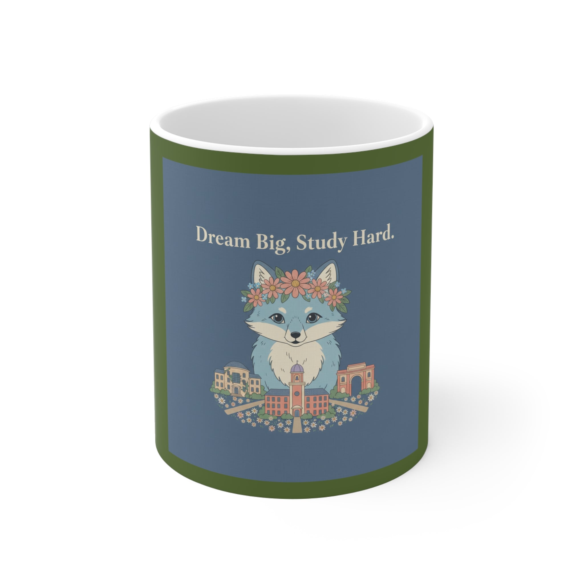 Fox Mug 11oz – Dream Big, Study Hard