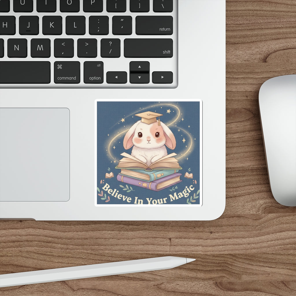 Bunny Die-Cut Sticker – Believe in Your Magic