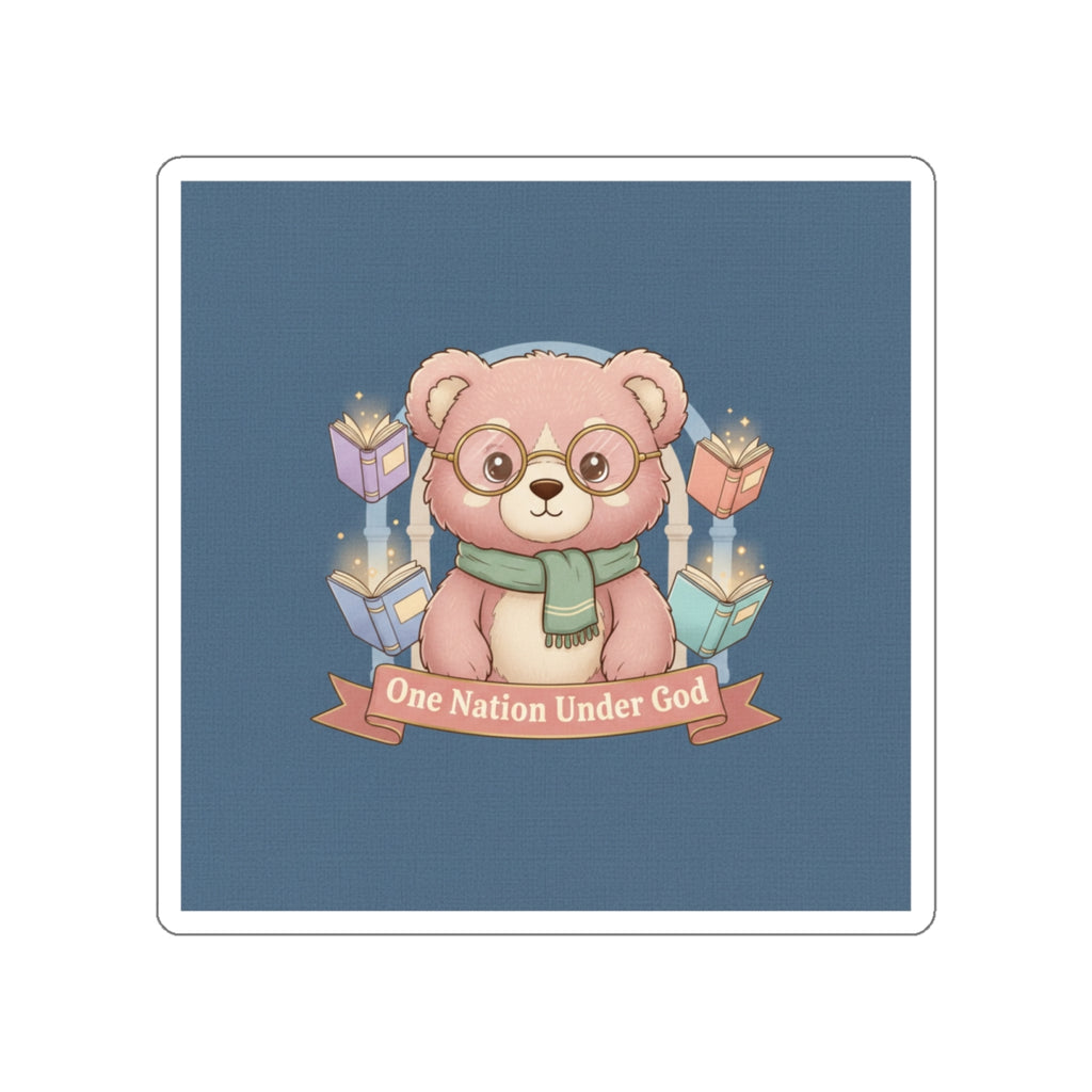 Bear Die-Cut Sticker – One Nation Under God