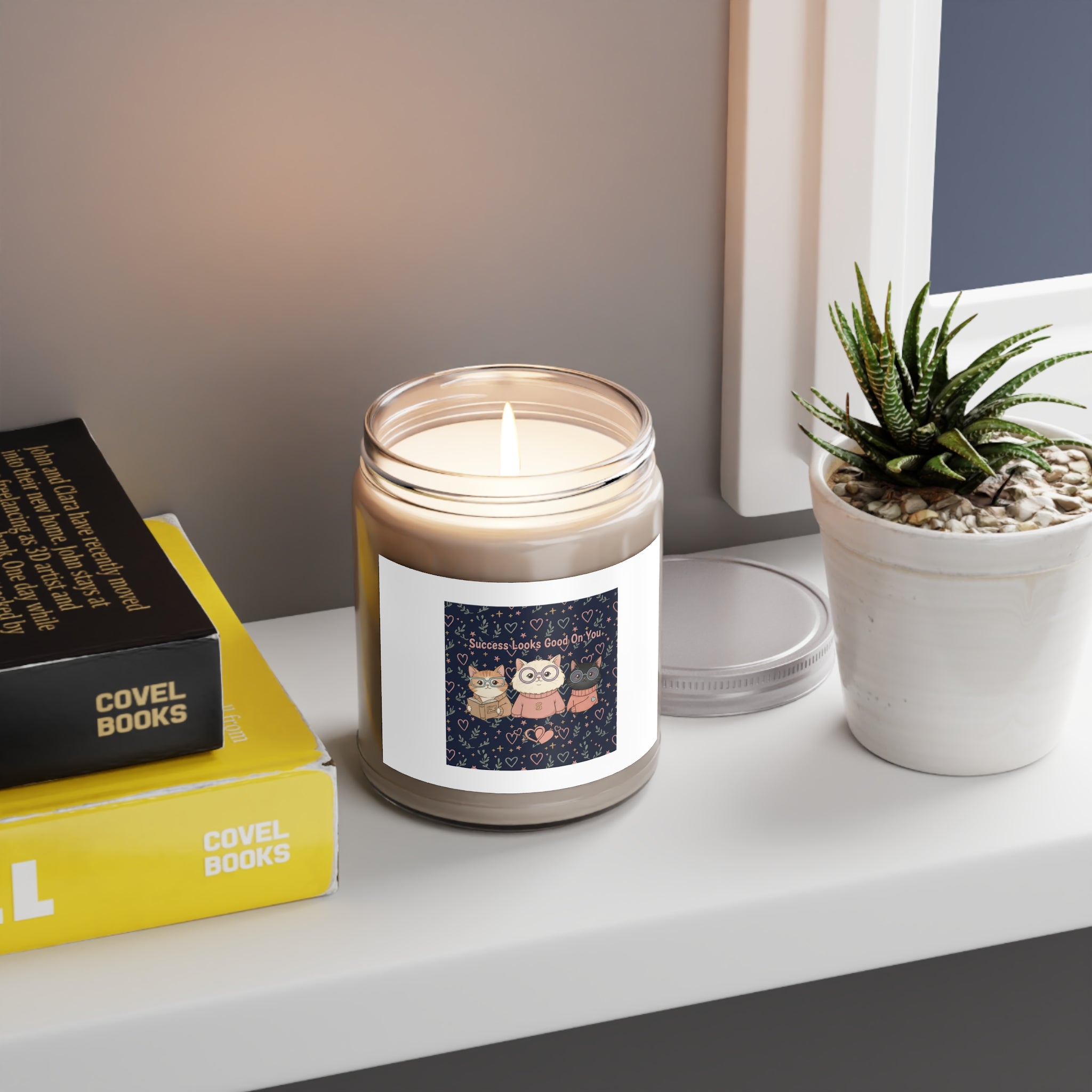 Cats With Glasses Scented Candle – Success Looks Good on You