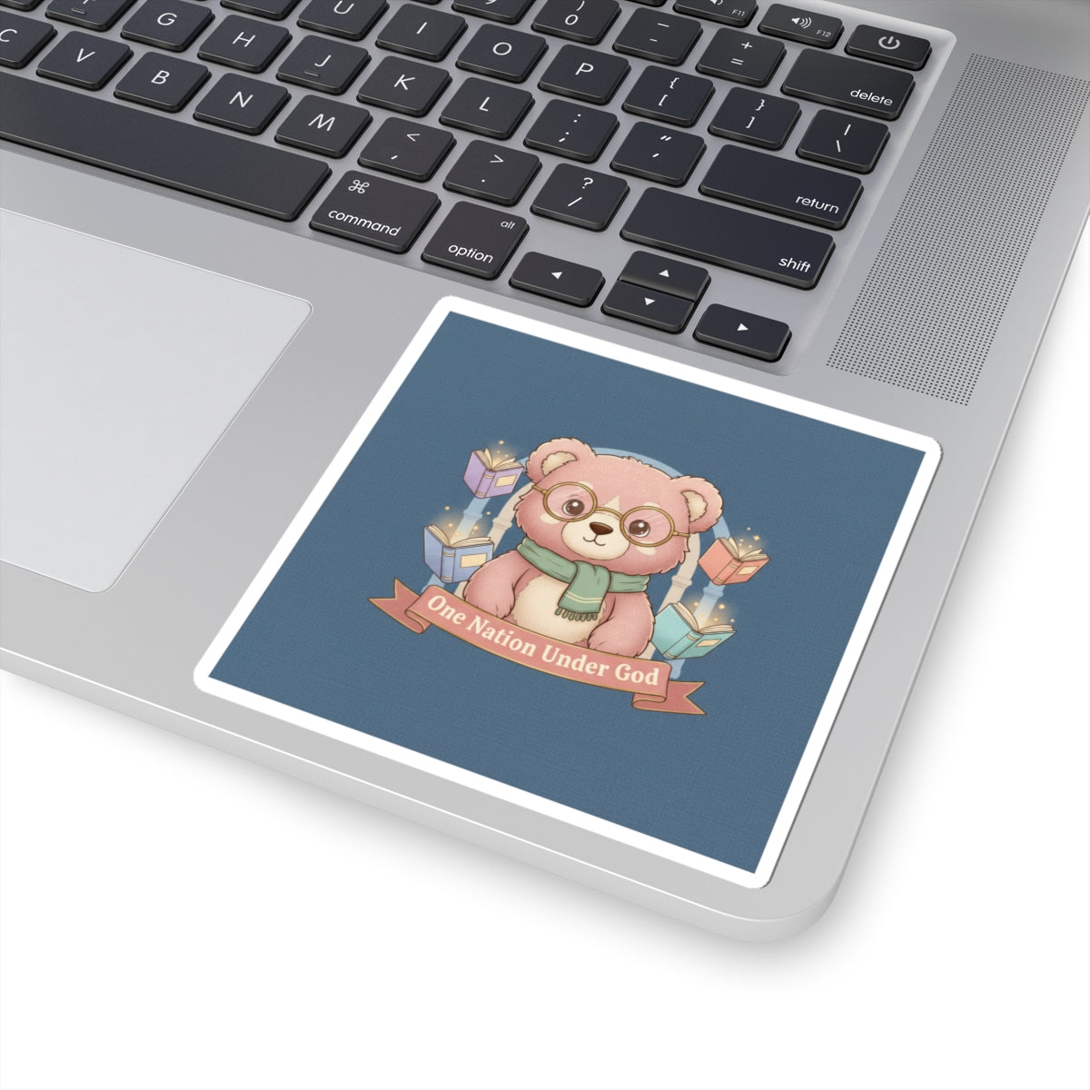 Bear Kiss-Cut Sticker – One Nation Under God