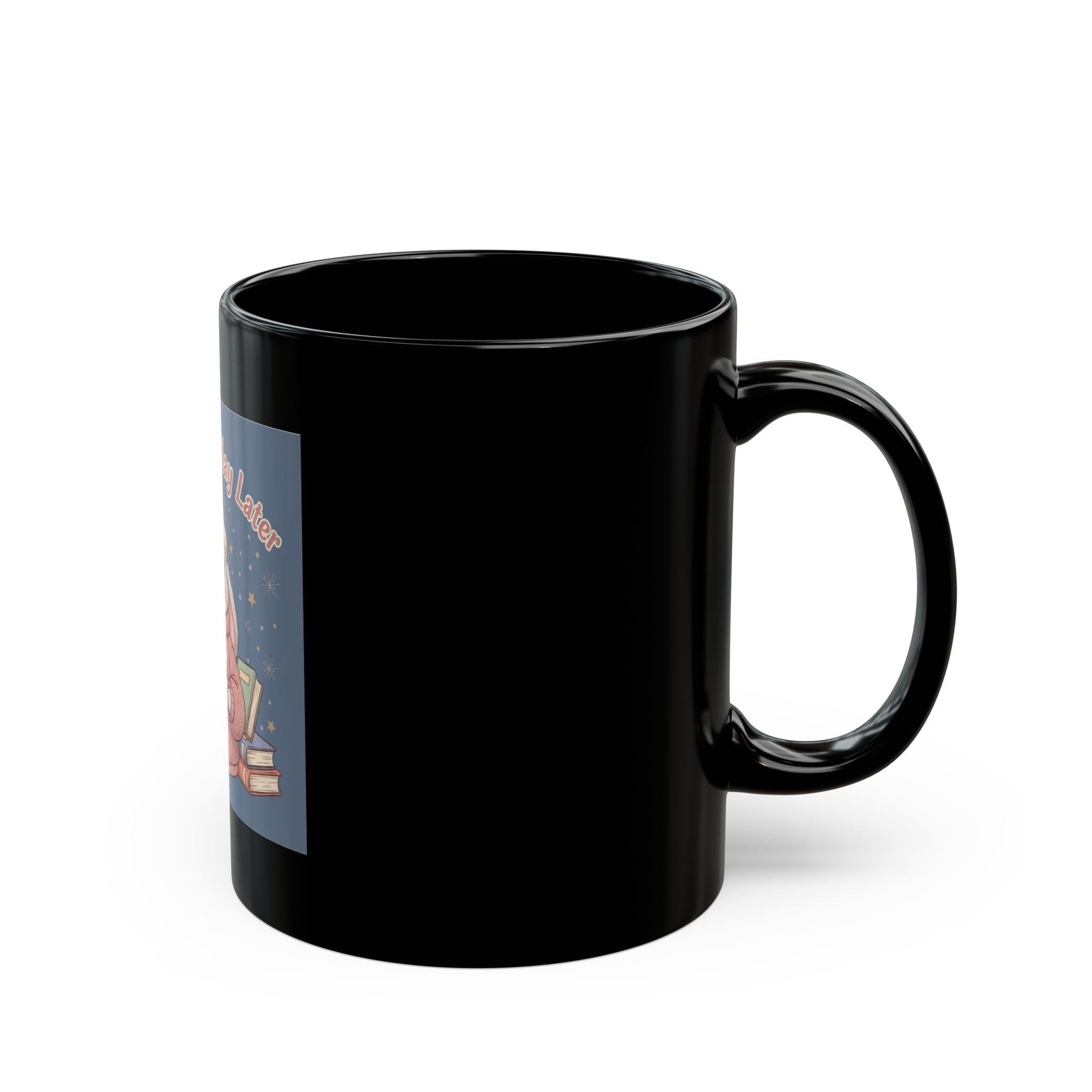 Rabbit Black Mug 11oz – Study Now, Slay Later