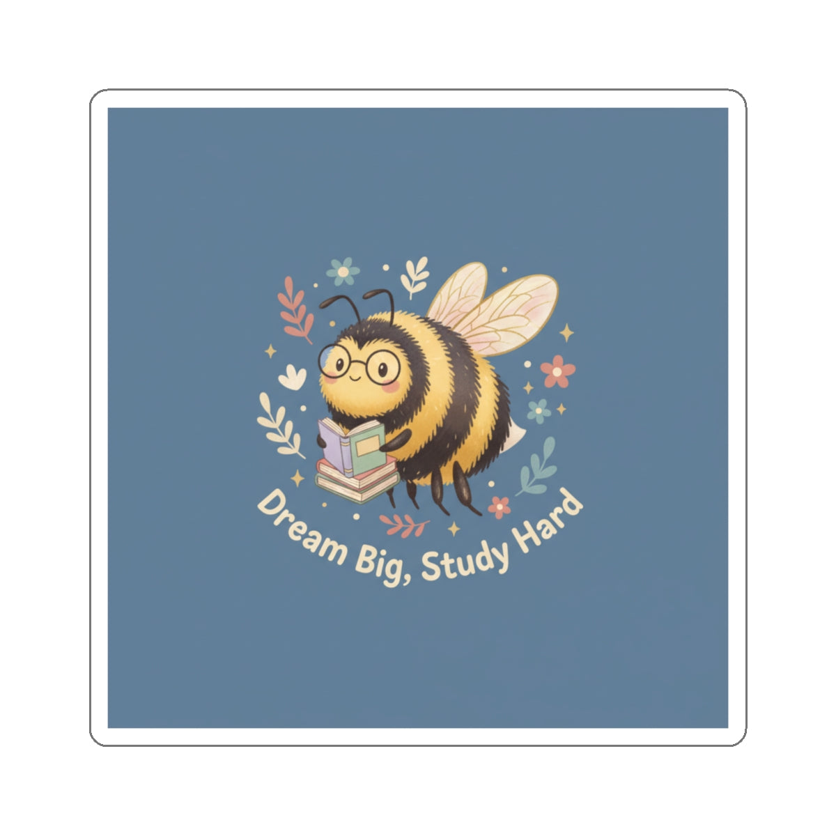 Bee Die-Cut Sticker – Dream Big Study Hard