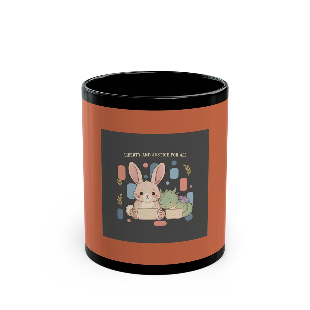 Dragon Black Mug 11oz – Liberty and Justice for All
