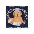 Golden Retriever Die-Cut Magnet – Bloom With Grace