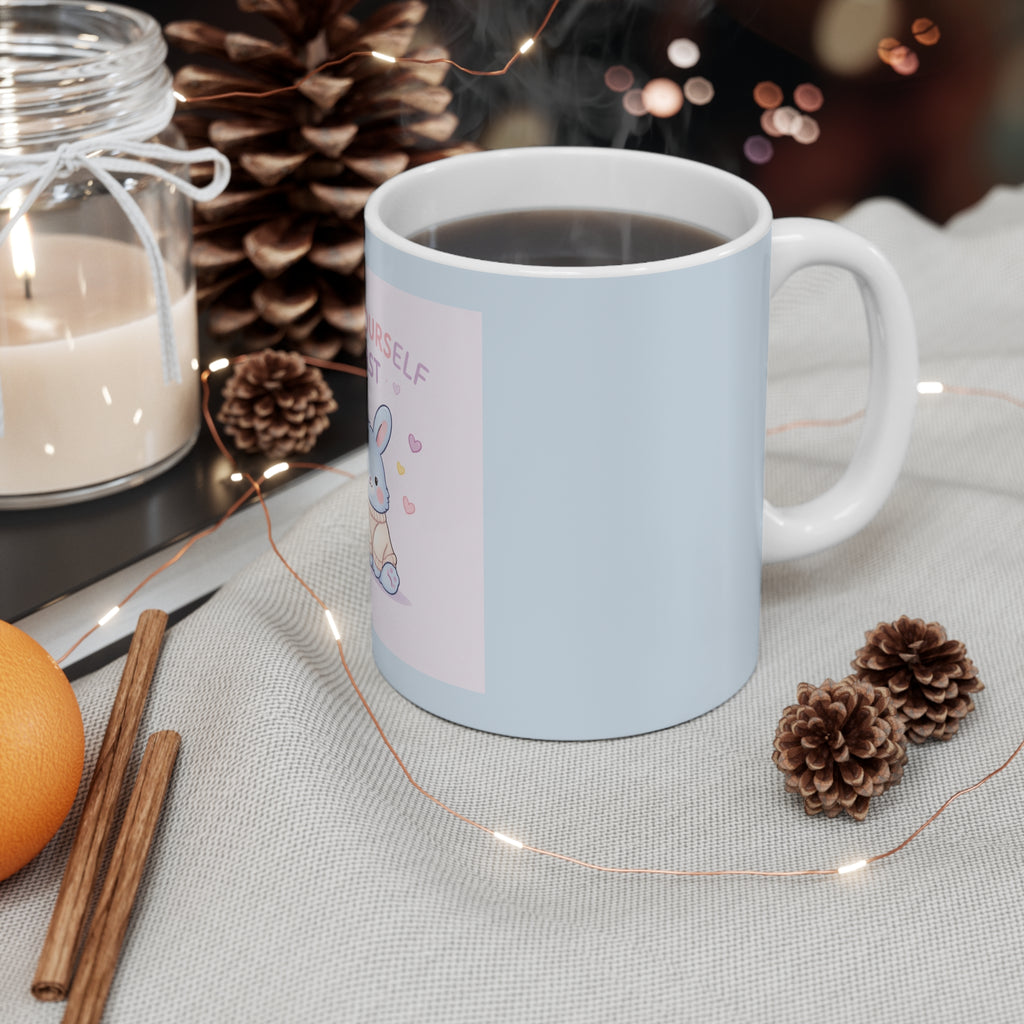 "LOVE YOURSELF FIRST" Black Cat Mug | College Girl Gift | Fashion | KayKay Classics