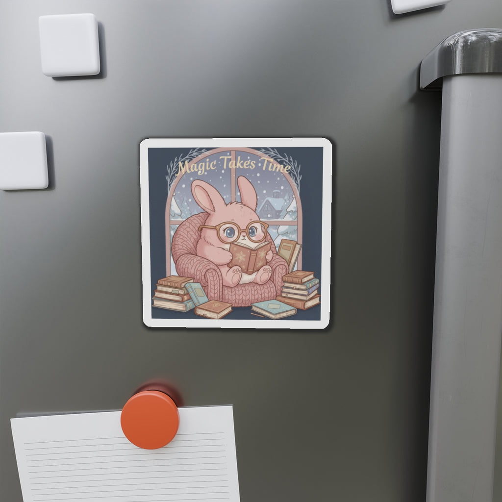 Bunny Die-Cut Magnet – Magic Takes Time