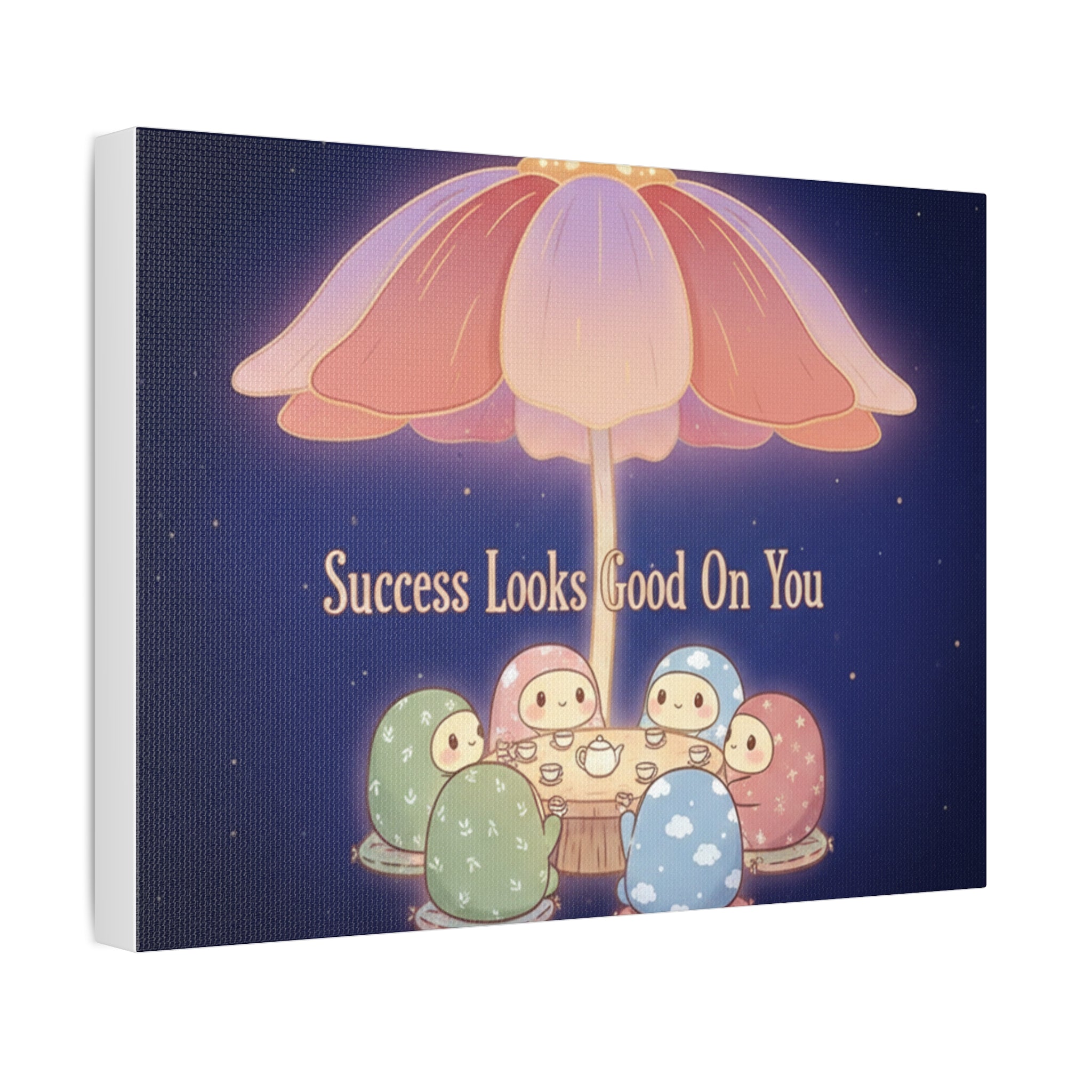 Tiny Chibi Creatures Canvas Print – Success Looks Good on You