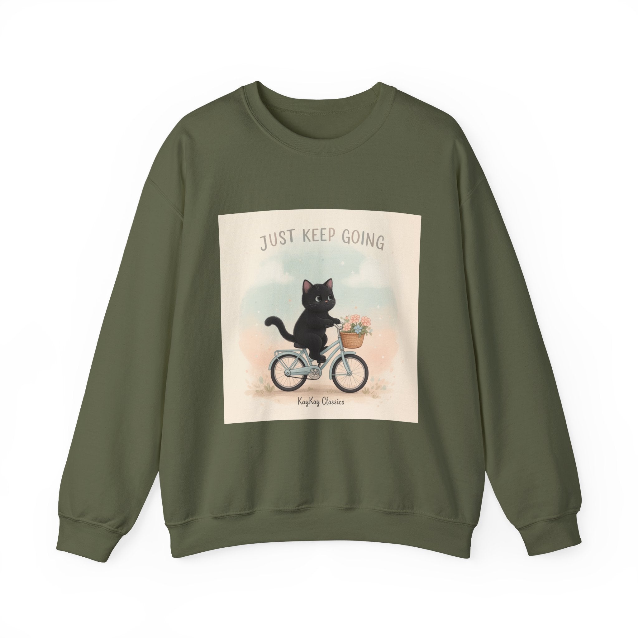 "Design" Black Cat Crewneck | College Girl Gift | Fashion | KayKay Classics