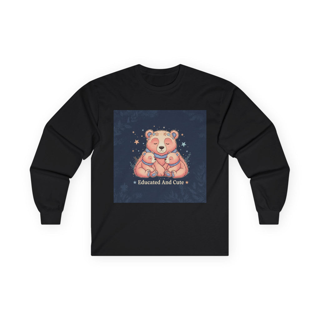 Educated And Cute Bear Long Sleeve Tee