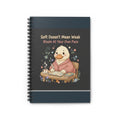 Duck In A Cardigan Spiral Notebook – Soft Doesnt Mean Weak Bloom at Your Own
