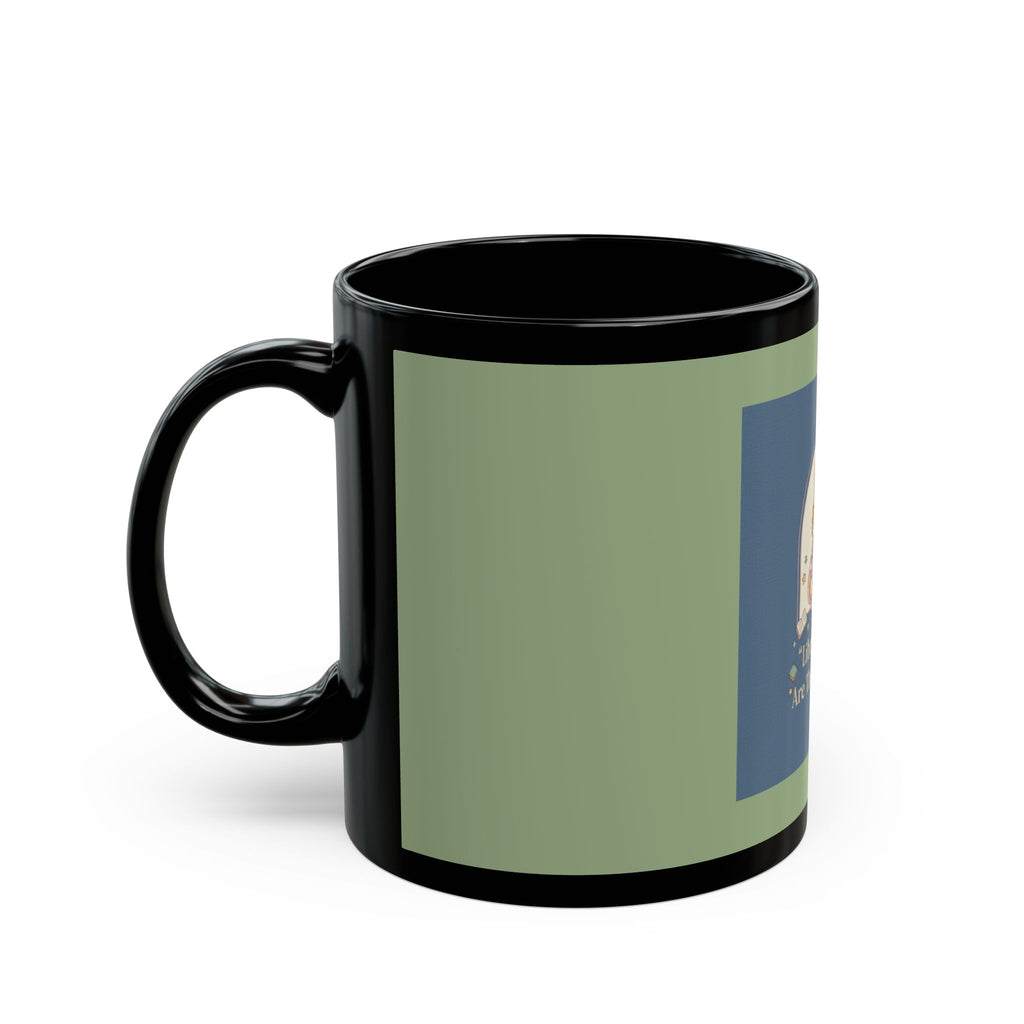 Cat Black Mug 11oz – Library Days Are the Best Days