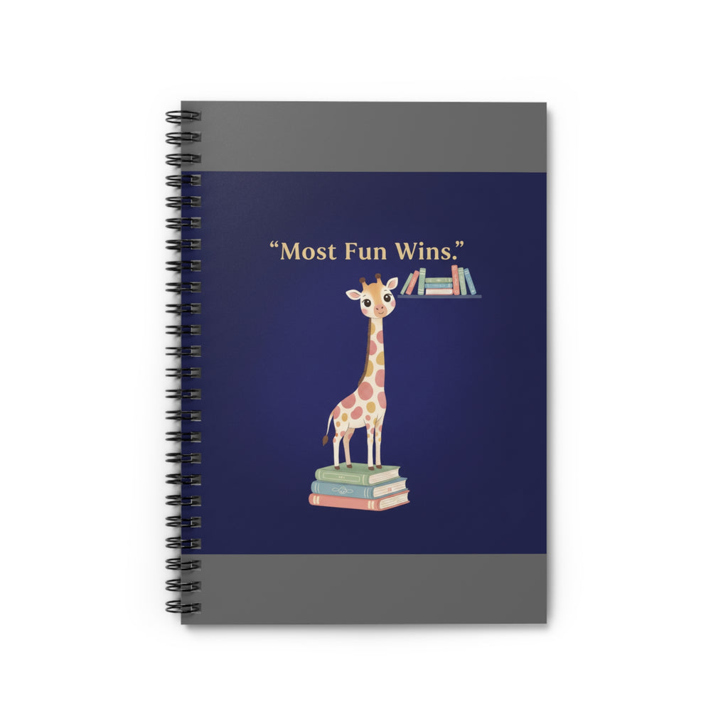 Giraffe Spiral Notebook – Most Fun Wins