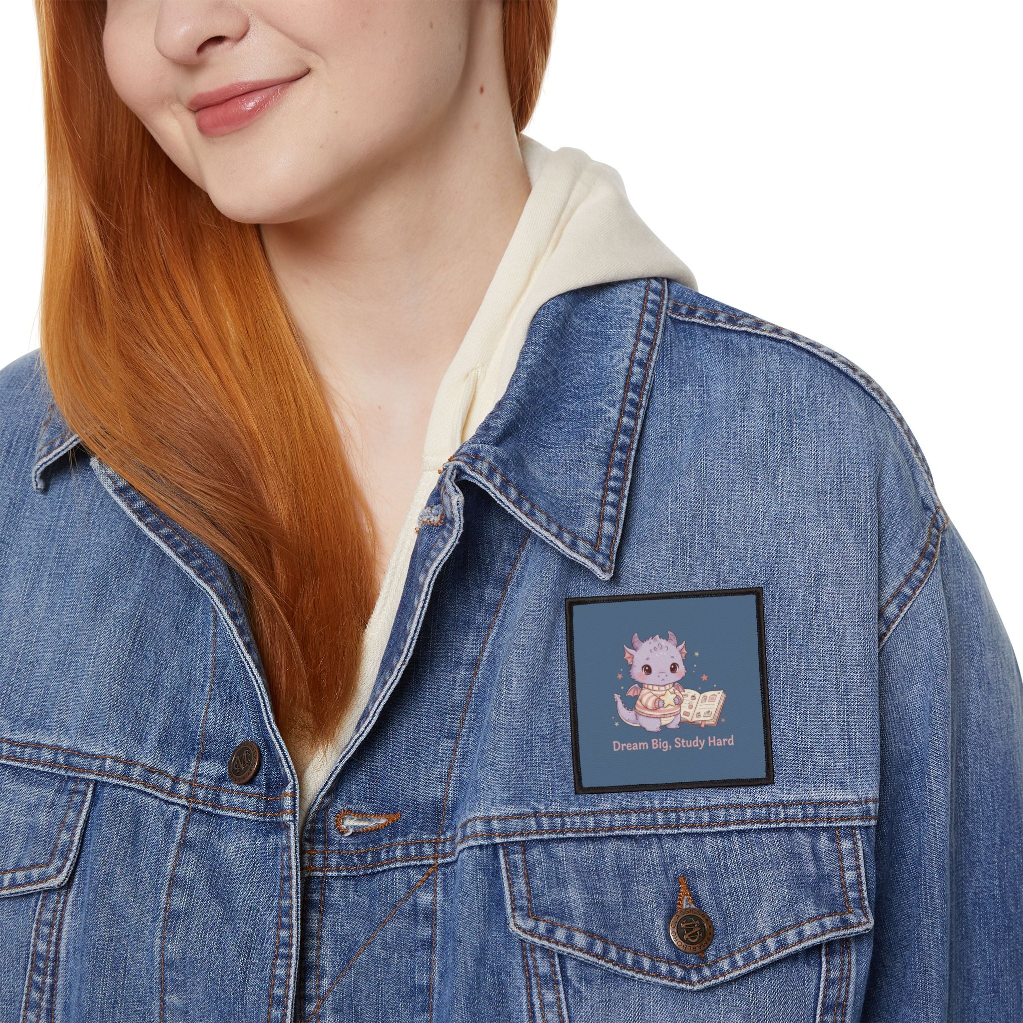 Dragon Iron-On Patch – Dream Big Study Hard