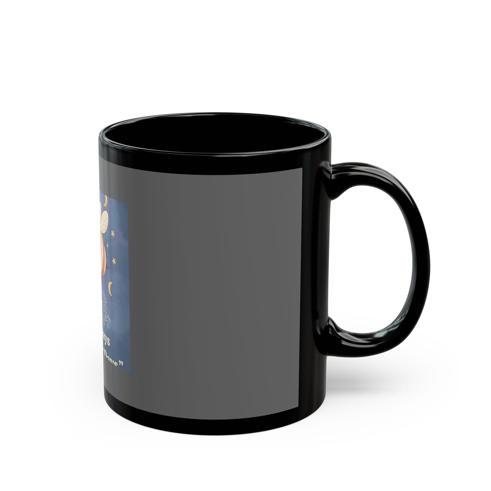 Bee Black Mug 11oz – Library Days Are the Best Days
