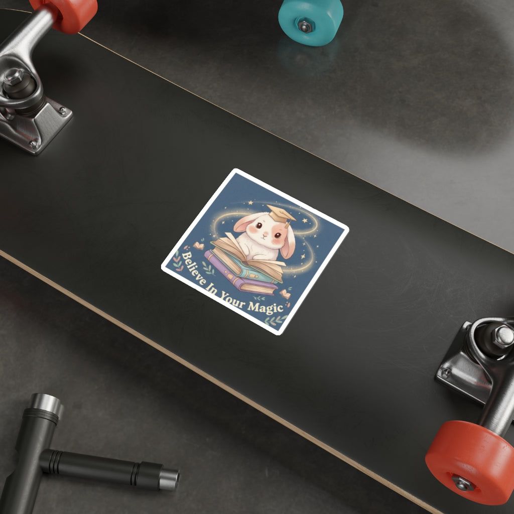 Bunny Die-Cut Sticker – Believe in Your Magic